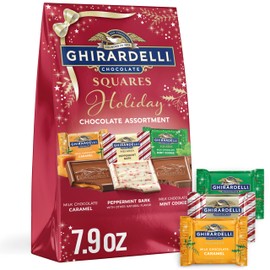 Ghirardelli Limited Edition Holiday Chocolate Assortment Squares, 7.9 oz Bag
