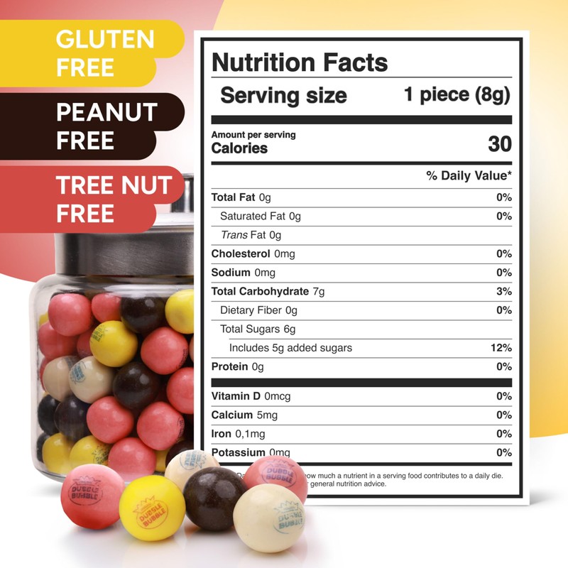 Banana Split Gumballs – 1 Inch Large Bubble Gum Balls