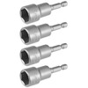 NACX 15mm Magnetic Nut Driver Bit Sets, 1/4" Hex Shank