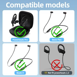 8 Pair Replacement Ear tip for Powerbeats Pro, Beats Earbuds Replacement Tips,Wireless Earphone Headphones, Silicone Earbuds Buds Set with Cleaning kit