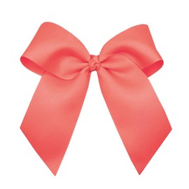 WD2U Girls Large 6" Grosgrain Knotted Hair Bow with Tails on French Clip Barrette (Watermelon)
