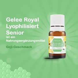 Verihealth Freeze Dried Royal Senior Jelly with Vitamin C | Provides Energy, Vitality and Strengthens the Immune System | 20 Bottles | Take 1 Bottle / Day