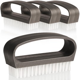 Hausfelder Hand Brush with Handle - Nail Brush Soft - Fingernail Brush Hand Wash Brush Set of 4 (White, Soft Bristles, Set of 4)