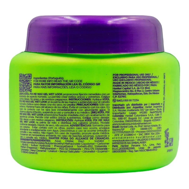 Gel Para Peinar Kuul Fix Me Wax Gel 270ml