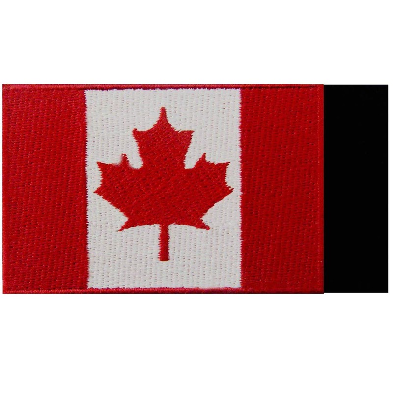Canada Flag Embroidered Patch Canadian Maple Leaf Embroidered Fastener Hook