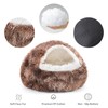 NOYAL Round Hooded Donut Dog Bed for Small & Medium