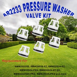Ezbzyz AR2233 Pressure Washer Valve Kit Replacement for RMW Series Pumps, EZ Start, Black (6 Pack)