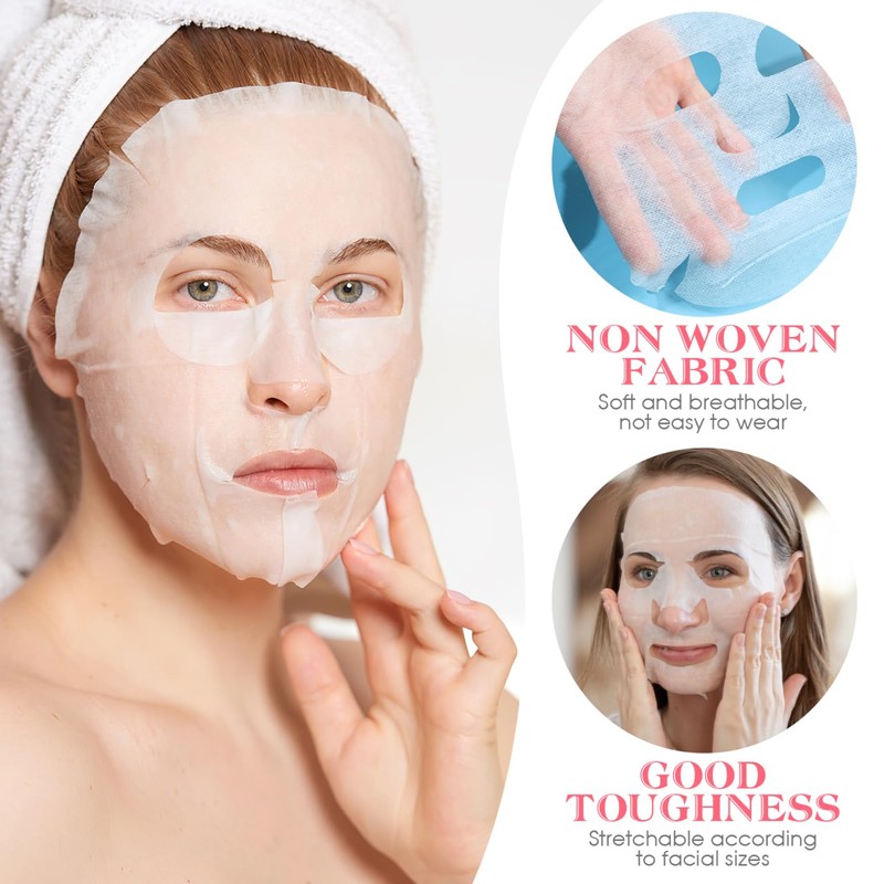 FRCOLOR 100PCS Face Mask Sheet for DIY Skin Care, Disposable