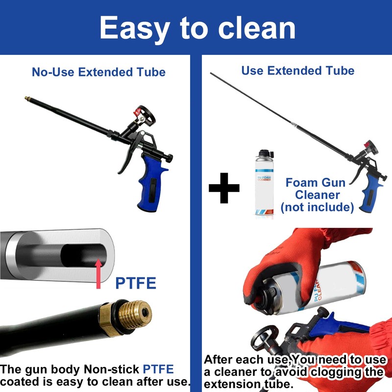 25inch Detachable Spray Foam Gun,Professional Expanding Foam Gun,Dispensing Foam Gun