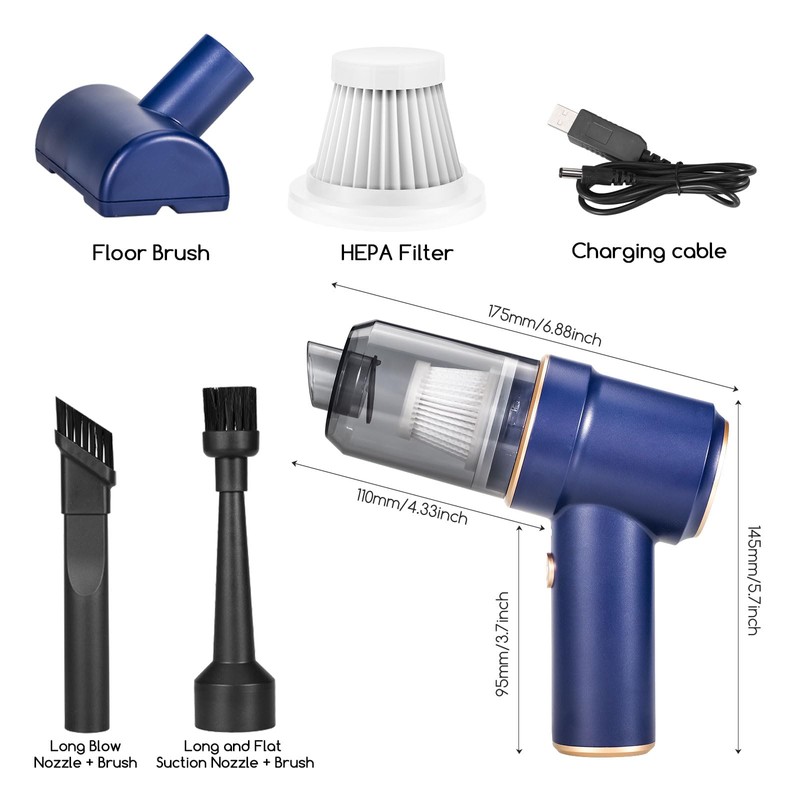 Car Vacuum Handheld Cordless Bug Vacuum Catcher for Adults, Rechargeable