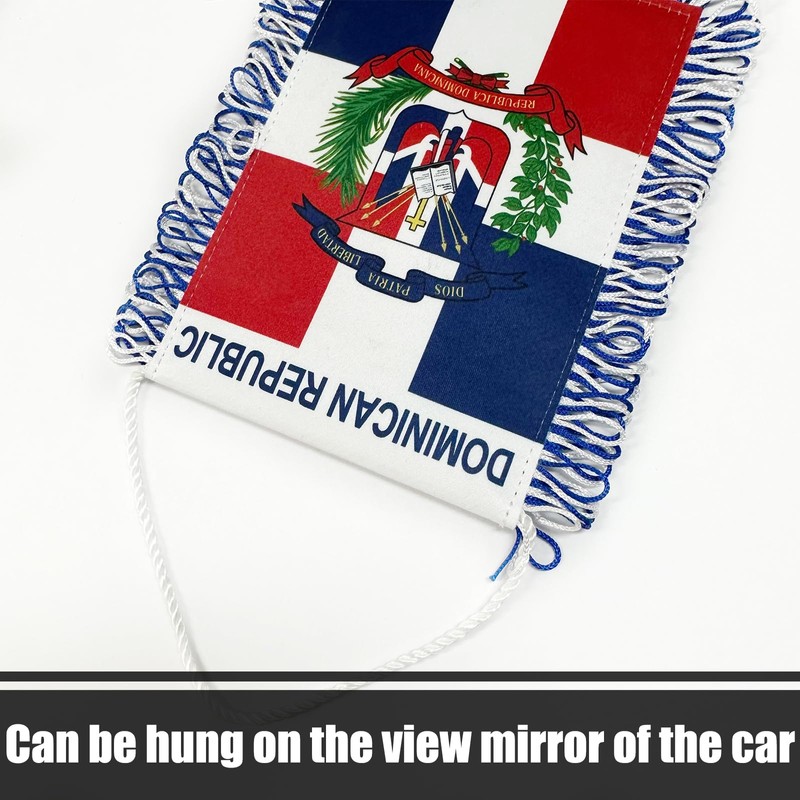 TOPFLAGS Dominican Flag 4 X 6 Inch Fringe Dominican Republic