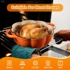Pumpkin Design Ceramic Enamel Cast Iron Metal Dutch Oven 4.5QT