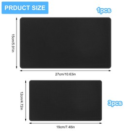 HENGBIRD 4er Set Antirutschmatte Auto, Anti Rutsch Matte für Armaturenbrett mit starker Haftung, Silikon Ablage Pads für Handy, Brille, Schlüssel, Auto Dekoration