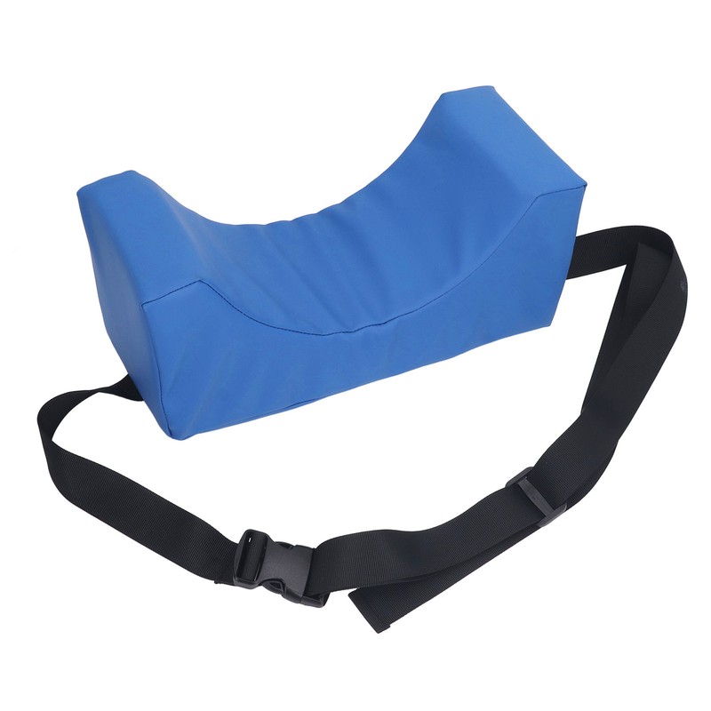 Head Positioner Pillow Blue PU Leather Breathable Comfortable Neck Support