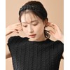 VINGTAINE HK-355-BK- Braided Headband with Different Materials, Twist Braid, Chiffon