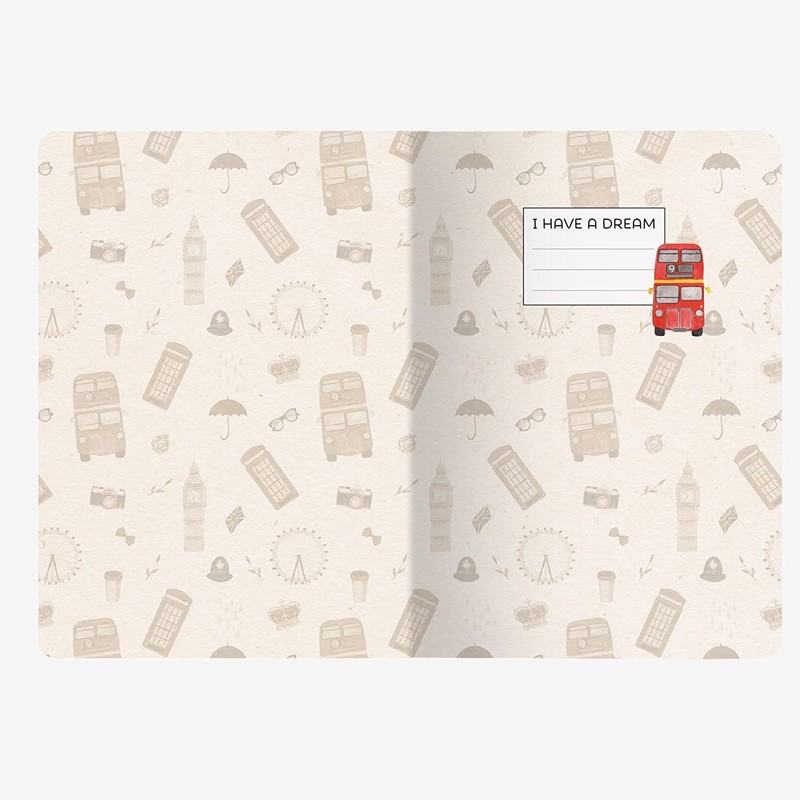 3 x Legami London Themed A6 Paper Notebook w Back