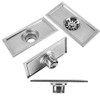Rectangle Stainless Steel Floor Drain Bathroom Shower Drain Protector Kitchen