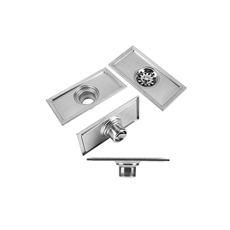 Rectangle Stainless Steel Floor Drain Bathroom Shower Drain Protector Kitchen
