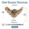 Lifreer 3PCS Reflective Hanging Bird Decoration, Fake Owl Hanging Owl