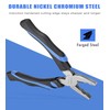 URASISTO 7-Inch Linesman Pliers with Rubber Grip Handle for Basic