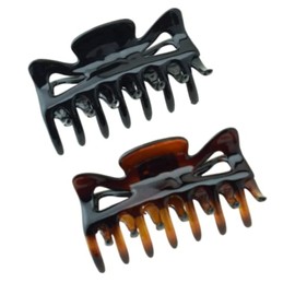 Parcelona-Francés Clásico Mediano 3" Celuloide Antideslizante Agarre Cubierto Mandíbula de resorte Pinza para el cabello Estilo duradero Accesorios para el cabello Mujeres Sujeción fuerte Niñas Pinzas