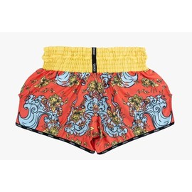 Yokkao Muay Thai Boxing Shorts - Carbonfit Hawaiian - Red - XS, Hawaiian Red
