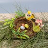 Berfutall-Easter Artificial Nest Natural Bird Nest Kit Includes Artificial Twig