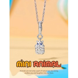 Dog Pendant Elephant Opening Buckle Hamster Charms DIY 925 Sterling Silver Bead fit Love of Paper Clips Bracelet for Women (Hamster Pendant)