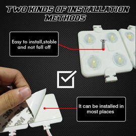 GAMPRO 12V 12W 80-LED Van Interior Light Kits, White LED Ceiling Light Kits for Van, Mini Van, Trailer, Truck, RV, Caravan, Pickup, Ducato, Boat, Sprinter and Any 12V Vehicles(12w-80LED)