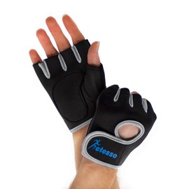 Actesso Gym Gloves for Sports – Weight lifting Men & Women, Rowing Exercise & Training. (Grey, Small)