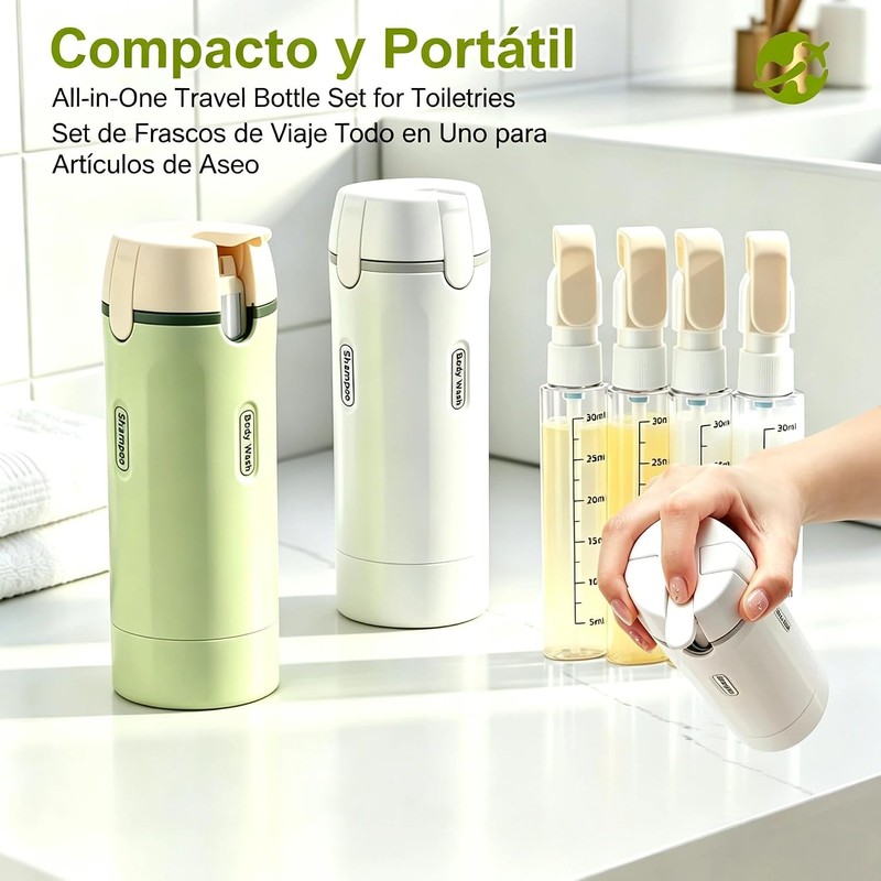 Dispensador de viaje 4 en 1 a prueba de fugas