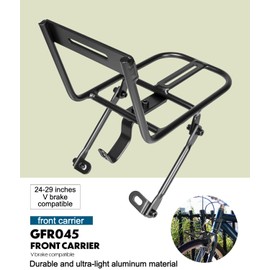 GORIX Bike Front Rack Carrier V Brake Aluminum Light Bicycle MTB (GFR045)