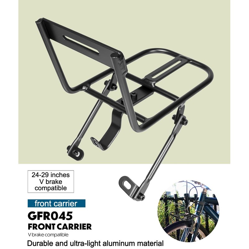 GORIX Bike Front Rack Carrier V Brake Aluminum Light Bicycle