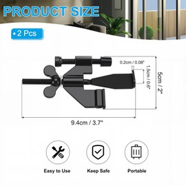 2PC Portable Door Lock, Anterlock Adjustable Home Security Hotel Door Lock Guard Kit with Storage Bag, Portable Locks Security Devices for Home, Hotel, Apartment, College Dorm