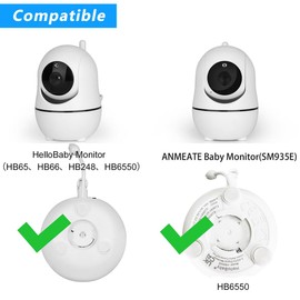 Flexible Baby Monitor Holder Compatible with HelloBaby HB65/HB6550/HB6558/HB66/HB248, ANMEATE SM935E/SM650 Baby Monitor, Baby Camera Holder, Baby Monitor Clip Mount without Tools or Wall Damage