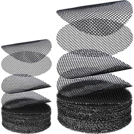 Circular Flower Pot Hole Mesh Pad，100PCS 4 inch Flower Pot Hole Mesh Pad Bonsai Pots Bottom Grid Mat Mesh Round Drainage Mesh Hole Screens Keep Soil from Flowing Away