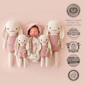 cuddle + kind Harper The Bunny Doll - Lovingly Handcrafted Dolls for Nursery Decor, Fair Trade Heirloom Quality Stuffed Animals for Girls & Boys, 1 Doll = 10 Meals