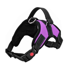 FYY Dog Harness No Pull, Breathable Adjustable Pet Vest, Reflective Oxford Easy Control Dog Harness with Sturdy Handle for Small Medium Large Dogs L-Purple