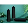 SAHOOTTIE Black Obsidian Crystal Point Obsidian Tower Gemstone Obsidian Stone