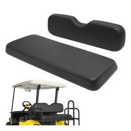 Wutist Universal Golf Cart Black Seat Bottom & Seat Backrest Compatible with Yamaha,EZGO TXT/RXV/ST, Club Car DS & Precedent and Other 4 Passengers(2+2) Golf Cart Rear Flip Seat