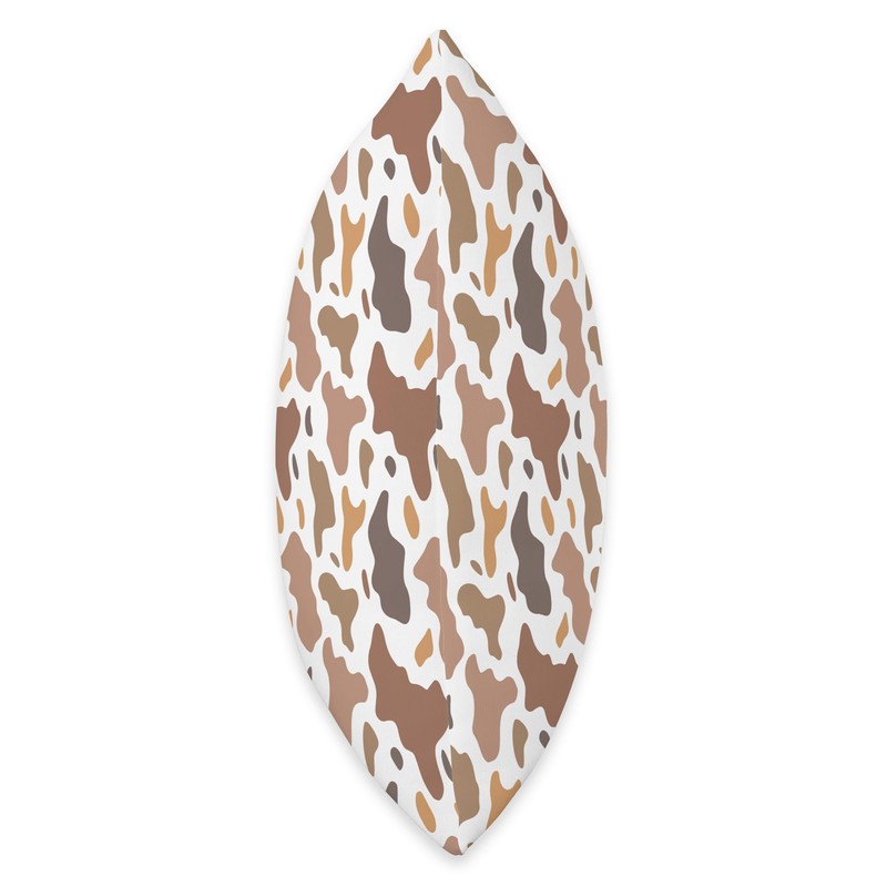 Cow Print Animal Pattern Mixed Brown Throw Pillow