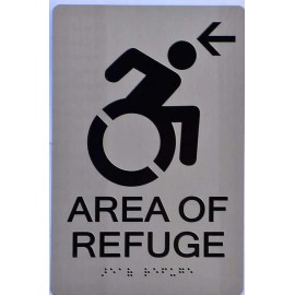 BUILDINGSIGNS.COM NYC Accessible EXIT Sign -(Aluminium, Brush Silver,Size 6x9) The...REF24-10
