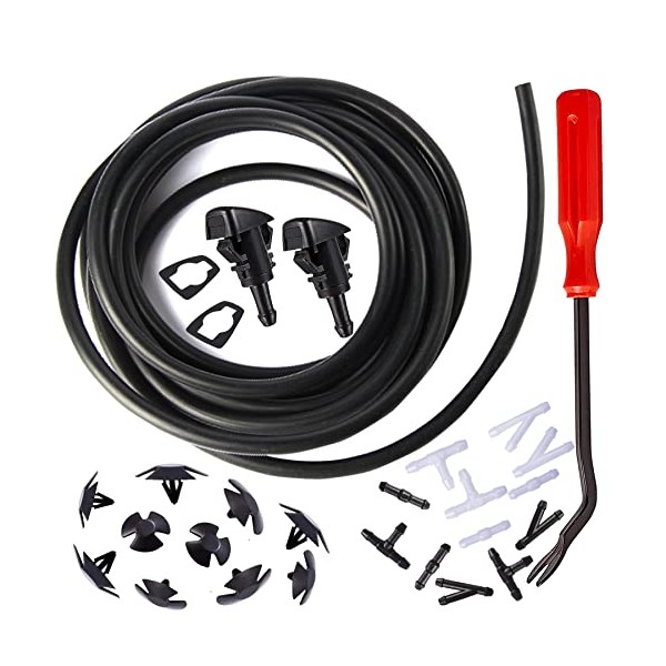 Windshield Washer Sprayer Nozzles Hose Kit - 4 Meters Windshield