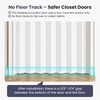 DIYHD 34X80in Accordion Door, White Double-Layer PVC Folding Interior Door