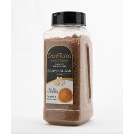 GranAroma Dark Brown Sugar, Has Molasses, Sweet & Rich (1.5 Pound)