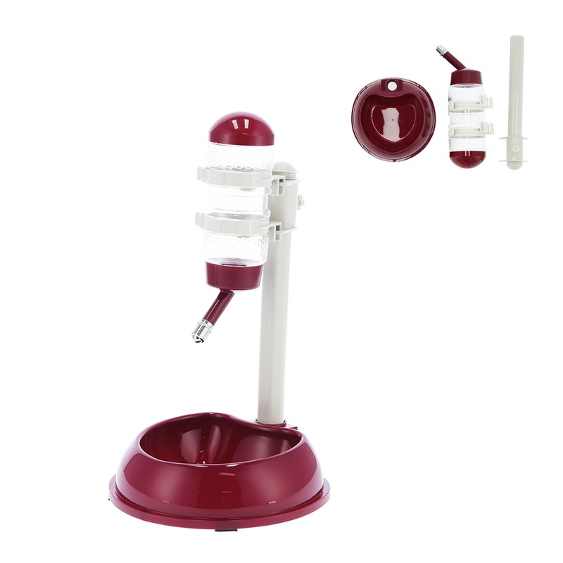 Pet Lift Drinking Fountain Food Automatic Feeding Dog Water Dispenser