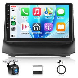 2+64G Android Car Radio Stereo for Ford Fiesta 2009-2014 with Wireless Carplay Android Auto, 9’’ Touchscreen Head Unit with Bluetooth Mirror Link GPS Navigation WiFi FM/RDS EQ AHD Backup Camera SWC