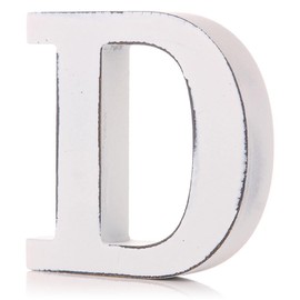 Giftwarez Vintage Wooden Letter D White Wall Art for Living Room Decor
