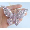 Zeepoffine Charming Butterfly Brooch Pin Rhinestone Crystal Pendant Deco BZ4538