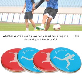 Alomejor Football Soccer Referee Flip Coin 4pcs Two‑Sided Sports Football Pattern Pick Edge Referee Side Toss Coin